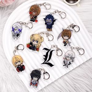 1/9PCS 애니메이션 데스노트 아크릴 키체인 만화 창의적인 가방 장식 액세서리 재미있는 백팩 펜던트 키홀더 친구 선물