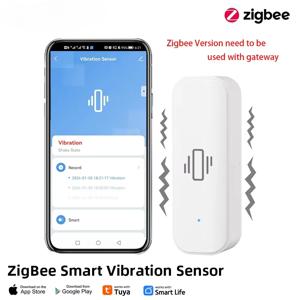 Zigbee 스마트 진동 센서 감지 Tuya Smart Life APP 알림 실시간 모션 충격 경보 기록