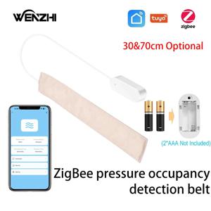 Zigbee 압력 센서 점유/출현 감지기 침대/소파에 숨겨진 스트레스 벨트 배터리 구동식 Tuya Smart Life 홈 오토메이션