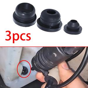 3pcs 범용 와셔 펌프 그로밋 앞유리 헤드라이트 고무 씰 가스켓 저장소 물병 누출 예비 부품