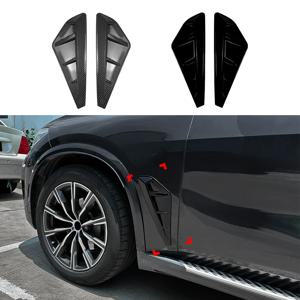 BMW X5 G05 M-Sport 2019 2020 2021 2022용 차량 측면 에어 펜더 흡기구 스포일러 커버, 광택 블랙 ABS 샤크 가일즈 트림