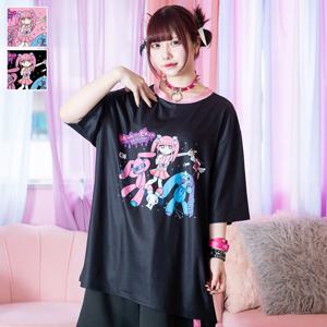 새로운 유행 소녀 트렌디 하라주쿠 스타일 티셔츠 가족 매칭 루즈핏 통기성 좋은 반팔 키즈 롤플레잉 의류
