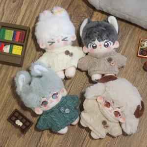 옷만 있으면 10cm 귀여운 면 인형 옷 장식용 스웨터 시리즈 오리지널 동물 면 인형 옷 인형 생일 선물