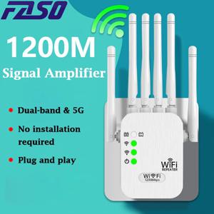 FASO 1200Mbps 무선 와이파이 리피터 2.4G 5.0G 신호 라우터 802.11N 장거리 무선 와이파이 확장기 증폭기 WIFI 부스터