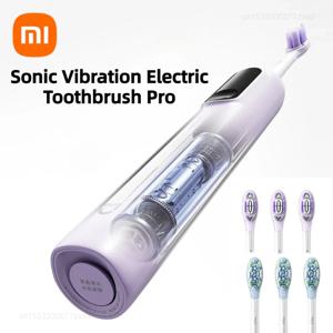 Xiaomi 소닉 진동 전동 칫솔 프로 스마트 4 모드 LED 스크린 여행용 잠금 장치 방수 성인 구강 청소 브러시 헤드 세트
