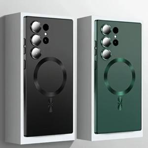 삼성 갤럭시 S26 S25 S24 울트라 S23 FE A55 A56용 맥세이프 무광 케이스, 마그네틱 무선 충전 커버