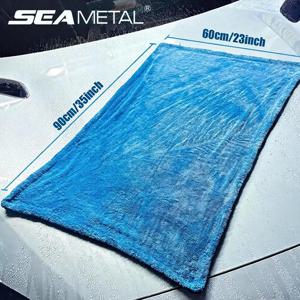 SEAMETAL 1200GSM 세차용 마이크로 화이버 타월 60x90cm 자동차 건조 타월 양면 고흡수성 두꺼운 부드러운 타월 스크래치 방지
