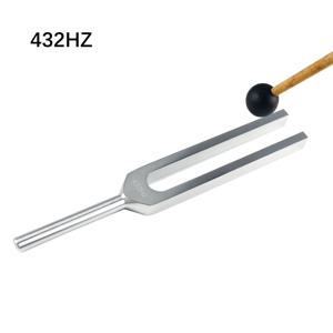미와이어 432Hz 튜닝 포크 세트(망치, 가방, 천 포함), 차크라 균형, 스트레스 해소, 휴식을 위한 사운드 힐링