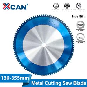 XCAN 1pc 금속 절단 디스크 136/165/180/230/305/355mm 카바이드 원형 톱날 36-90T 알루미늄 철강 나노 블루 코팅