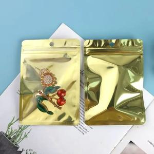 골든 메탈 가방, 50개, 뷰티 및 네일 아트 도구 보관 가방, 마카롱 컬러 메탈 컬러 밀봉 가방, 보석 항산화 알루미늄 호일 비닐봉투