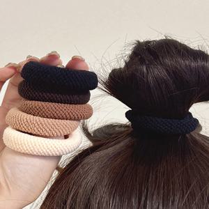 2026 5/10 믹스 컬러 고탄력 두꺼운 다용도 심플 스크런치, 모발 친화적(랜덤 컬러) 헤어 타이 헤어 로프
