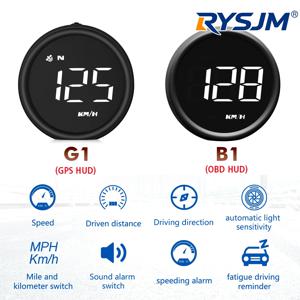 G1 GPS HUD & B1 OBD2 온보드 컴퓨터 디지털 자동차 헤드업 디스플레이 GPS 프로젝션 속도계 알람 앞유리 자동차 액세서리