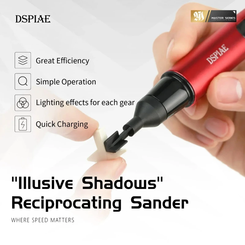 DSPIAE ES-A 왕복식 샌더 DIY 전동 USB 충전 그라인딩 펜 플라스틱 모델 샌딩 헤드 사포 군용 공예 도구