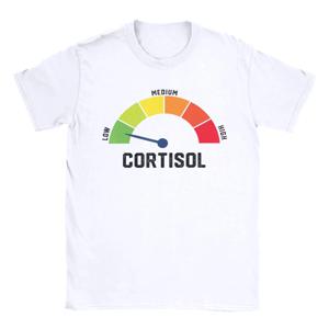 재미있는 그래픽 인쇄 Summe Low Cortisol Levels Meme 티셔츠 여성 편안한 의류 반팔 캐주얼 미적 티셔츠