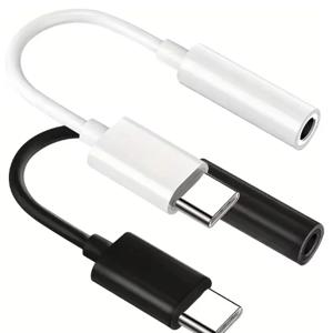 타입 C to 3.5mm AUX 어댑터 3.5 잭 오디오 케이블 (화웨이, 샤오미, 레드미, 포코, 삼성, LG용) 3.5mm to 8핀 AUX 어댑터 (아이폰용)