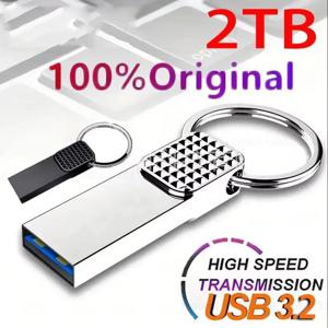 2TB USB 미니 플래시 드라이브 3.2 고속 펜 드라이브 1TB 금속 방수 타입 C USB 메모리 컴퓨터 저장 장치용 범용