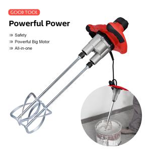 2500W 고출력 퍼티 파우더 페인트 코팅 믹서 전동 콘크리트 믹서 플라스터링 도구 시멘트 더블 헤드 플라스터링 머신