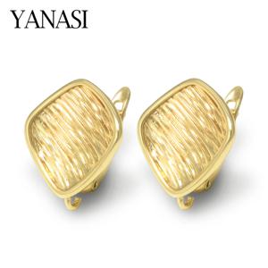 1 쌍 18K 금도금 귀걸이 고리 걸쇠, 황동 보석 제작 액세서리, DIY 보석 귀걸이 제작 용품