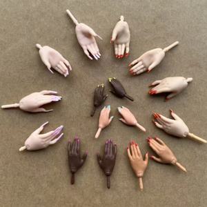 1/6 빅 패션 시스터 인형 교체용 손(긴 손톱 옵션 포함) - 화이트, 브라운, 블랙, 레인보우 색상 오리지널 인형 부품