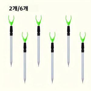 2개/6개 세트 확장형 낚싯대 거치대, 브래킷 선반, 지상 서프 캣피시 뱅크 낚싯대 거치대용