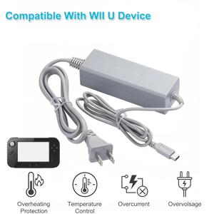 Wii U 게임패드 컨트롤러용 EU/USPlug AC 어댑터 충전기 닌텐도 리모컨 조이스틱과 호환되는 100-240V 어댑터 충전