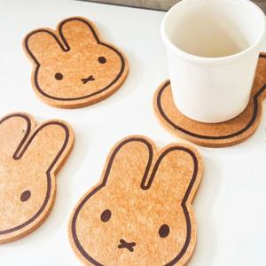 미피 카와이 펠트 컵받침 두꺼운 커피 컵받침 내열성 티컵 쿠션 단열 및 내열성 장난감