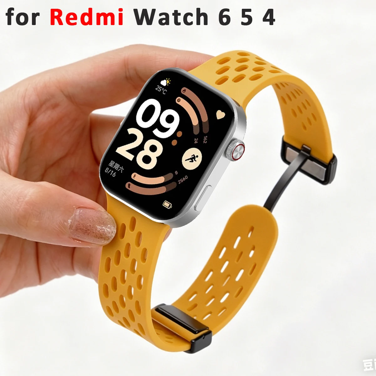 Redmi Watch 6 5 4 실리콘 스트랩 스포츠 시계 밴드 Xiaomi Miband 8Pro 9Pro NFC Correa Bracelt 마그네틱 손목 액세서리