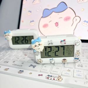 귀여운 치이카와 미니 DIY 데스크탑 전자시계 학생 시간 관리기 주방 타이머 온도 표시 디지털 알람 시계