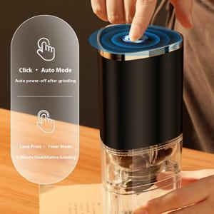 1 PCS 휴대용 전기 커피 그라인더 TYPEC USB 충전 세라믹 그라인딩 코어홈 커피 콩 분쇄기 그라인더