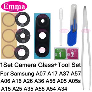 삼성 A07 A17 A37 A57 A06 A16 A26 A36 A56 A05 A15 A25 A35 A55 A54용 후면 카메라 유리 렌즈 세트(접착제 포함) + 공구