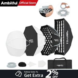 AMBITFUL Q1 미니 보웬스 미니 고도크스 마운트 30cm/45cm 옥타 소프트박스 20*55cm 스트립 소프트박스 30cm 소프트볼 45cm 바운스 소프트박스 (고도크스용)