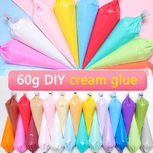 60g 레진 DIY 크림 페이크 휘핑 클레이 글루 시뮬레이션 젤 모바일 쉘 DIY 공예 소프트 클레이 데코레이션 액세서리 DIY