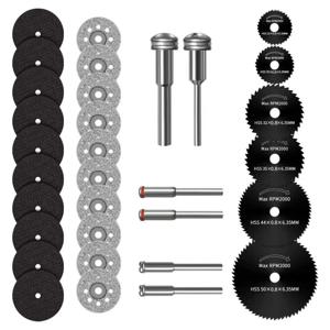 Dremel 로타리 도구용 커팅 디스크, 3가지 다른 톱날, 목재/금속/플라스틱/유리/석재 절단 및 DIY 공예 만들기