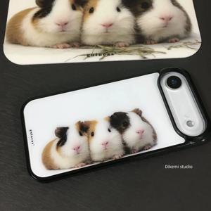 귀여운 기니피그 카와이 만화 캐릭터 폰 케이스 (아이폰 17, 16, 15, 14, 13, 12, 11 Pro Max, XR, XS, 7, 8 PLUS, 17air, 16e) 무광 커버