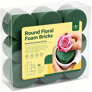 20/1PCS 라운드 꽃무늬 폼 블록 건식 및 습식 꽃 인공 생화 머드 폼 블록 DIY 어레인지먼트 웨딩 파티 용품