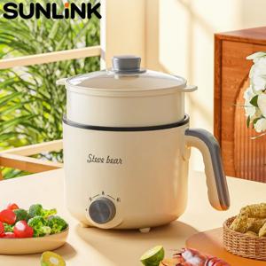 1.8L 다기능 미니 전기 냄비 논스틱 600W 소형 핫팟 휴대용 전기 밥국수 조리기 (기숙사/가정용)