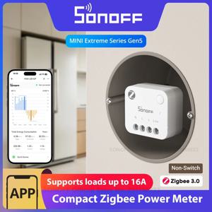 SONOFF MINI-ZB1GP 미니 PM 지그비 전력 에너지 미터 (비스위치형) 16A 최대 전력 추적 비용 계산 과부하 과전류