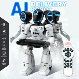 2.4G AI 스마트 배송 로봇 제스처 음성 제어 녹음 프로그래밍 LED 춤추는 로봇 어린이를 위한 크리스마스 장난감 선물