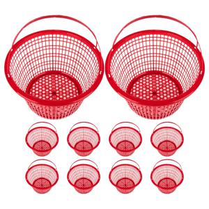 10pcs 과일 따기 바구니 딸기 체리 야채 수집을위한 둥근 플라스틱 휴대용 경량 수확 용기