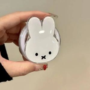 귀여운 애니메이션 미피 토끼 자석 휴대폰 거치대 만화 텔레스코픽 휴대용 거치대 자석 휴대폰 에어백 거치대 선물