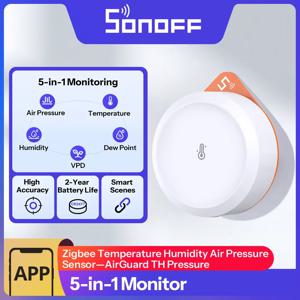 Sonoff 공기압 센서 Zigbee 온도 습도 기압 스마트 홈 실내 날씨 모니터 APP 알림 사무실 SNZB-02M