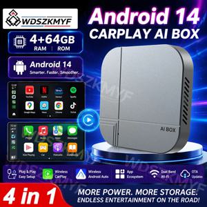 4G+64G/2G+32G 안드로이드 스마트 AI 박스 무선 CarPlay 안드로이드 오토 TV 박스 유튜브 넷플릭스용 VW 닛산 토요타 현대 포드용