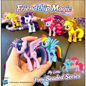 Hasbro 정품 마이 리틀 포니 비즈 키체인 체인 만화 모피 플러시 가방 걸이 이상적인 절묘한 생일 크리스마스 선물
