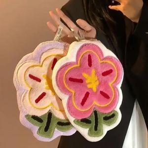 새로운 꽃 모양 핸드 타월 초흡수성 청소용 천 욕실 주방 걸이형 손수건 두꺼운 손수건 행주