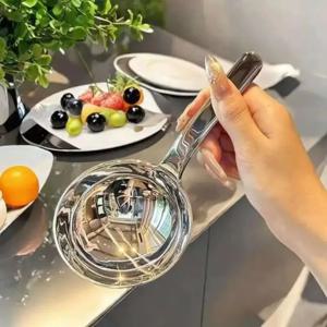 201 스테인리스 스틸 딥 테이블스푼 수프 레이들 숏 핸들 대형 라면 부용 스푼 주방 식기 조리기구