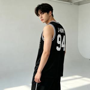 여름 핫세일 한국 아이돌 남자팀 탱크탑 팬 서포트 프린팅 농구 탱크탑 편안한 가족룩 2026