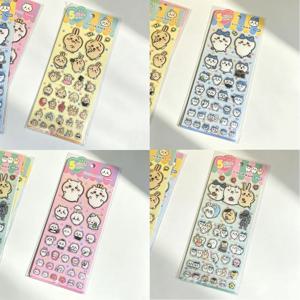 치이카와 만화 접착제, 3D 입체 스티커, 귀여운 하치와레와 우사기 스티커, 만화 장식, DIY 핸드메이드