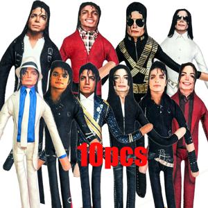 2026 애니메이션 MJ 마이클 잭슨 플러시 인형 소품 팝 플러시 인형 장식품 방 꾸미기 추상적인 관절 가동 소품