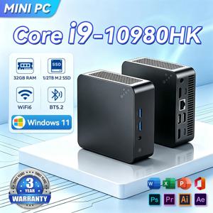 미니 PC 윈도우 11 프로 인텔 코어 I9 10980HK N150 컴퓨터 PC 32GB RAM 1TB SSD WiFi 6 BT5.2 4K UHD 게이밍 PC 데스크탑 홈 오피스