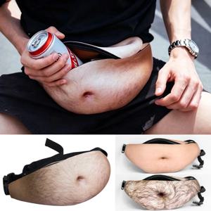 새롭고 재미있는 맥주배 허리 가방, 아빠 배 돈 벨트 크로스바디 패니 팩, 독창적이고 참신한 범 파우치, 남녀 공용 여행용 힙 백